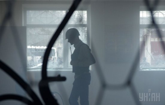 У Горлівці трощили «міліцію». ФОТО