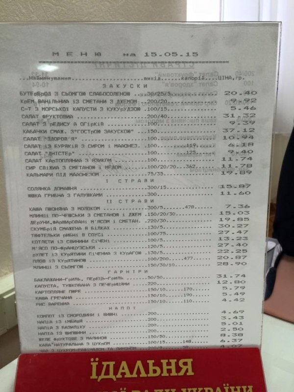 Скільки коштує обід волинських депутатів у Верховній Раді?