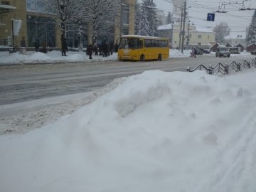 Переступаючи кучугури: чому у Луцьку не чистять сніг на зупинках. ВІДЕО
