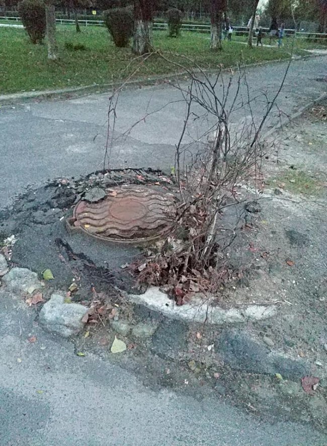 У дворі луцької школи – небезпечна яма. ФОТО