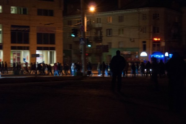 Фото нічного бунту в Луцьку