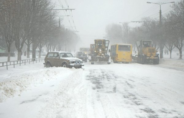 Снігопад у Луцьку. ФОТО