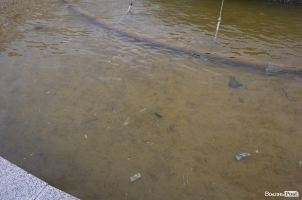 У фонтанах плавають недопалки разом із пачками від цигарок