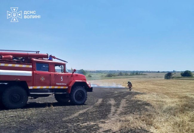 На Волині горіло пшеничне поле. ФОТО