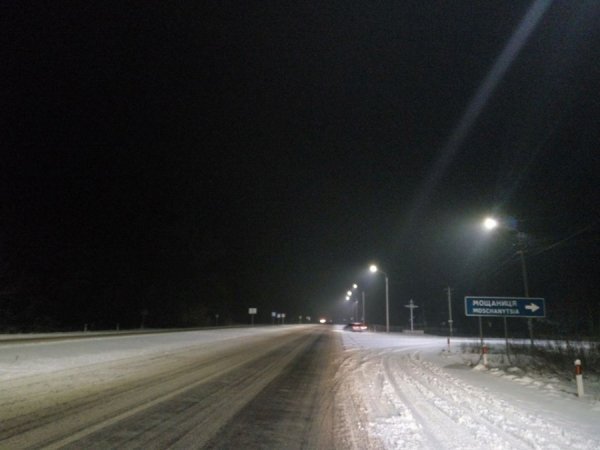 На Волині встановили ліхтарі на трасі державного значення