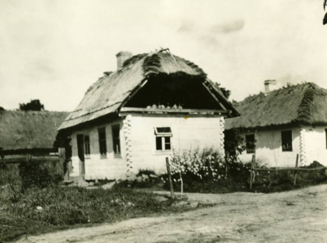 Будинки села на Волині 90 років тому. РЕТРОФОТО