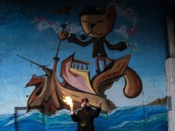 Як відомий луцький художник почав малювати котів на стінах. ВІДЕО