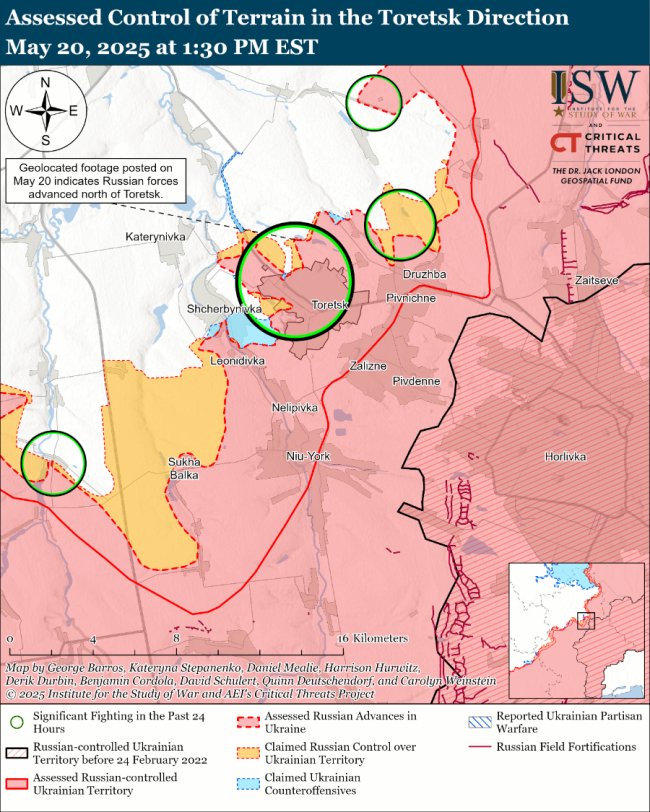 Російські окупанти просунулися у чотирьох областях України: карти ISW