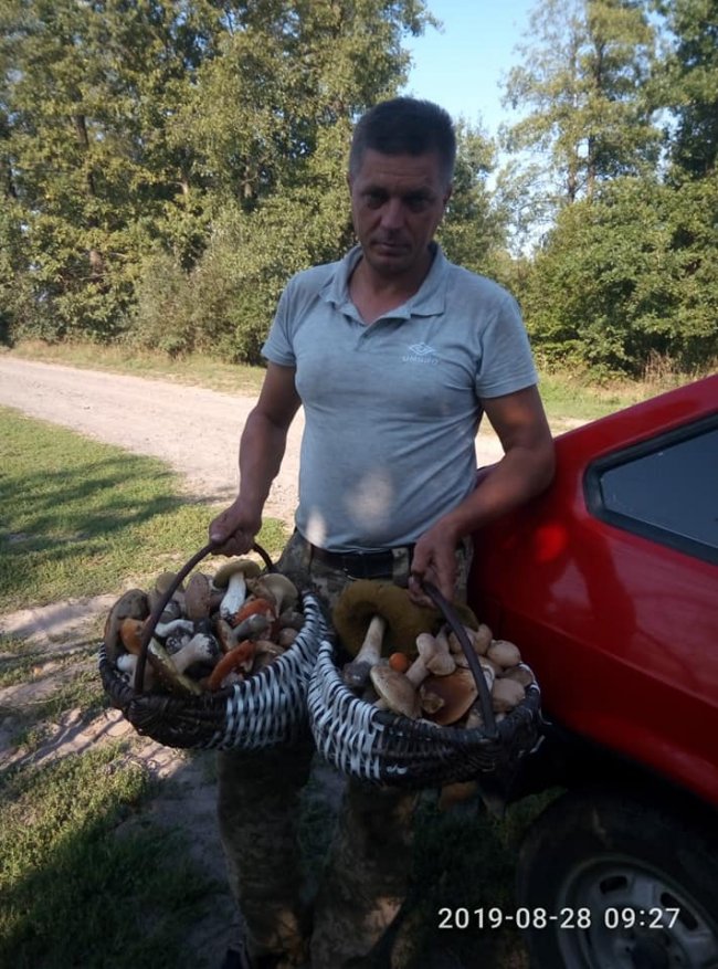 Директор школи на Волині похвалився грибними трофеями