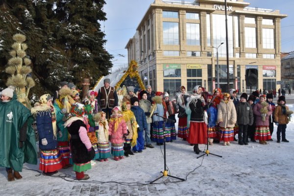 У Луцьку вперше встановили Різдвяного Дідуха