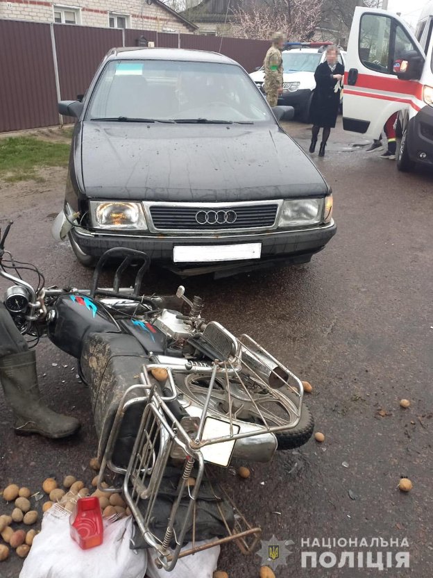 На Волині п'яний водій збив мотоцикліста: постраждалого госпіталізували. ФОТО