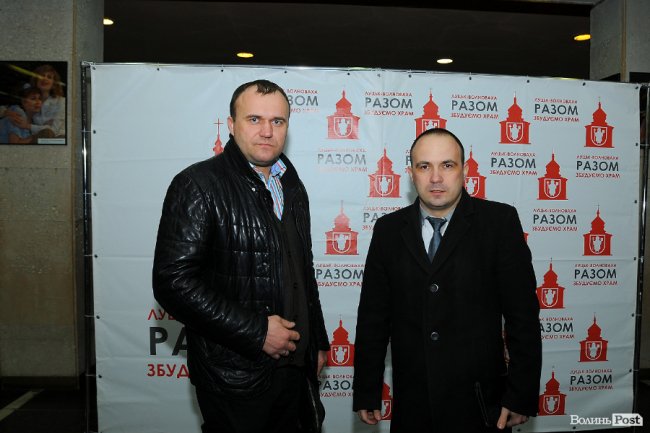 Голова луцького осередку Солідарності Петро Нестерук і керівник обласного центру зайнятості Роман Романюк