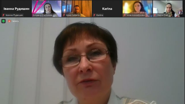 Аксана Філіпішина. Знімок екрана під час онлайн-дискусії