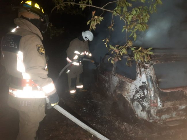 На Волині згорів автомобіль. ФОТО