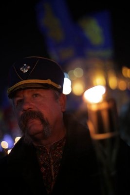 Смолоскипний марш на честь Бандери у Києві. ФОТО