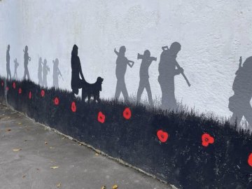 У волинському місті презентували мурал з полоненими прикордонницями. ФОТО