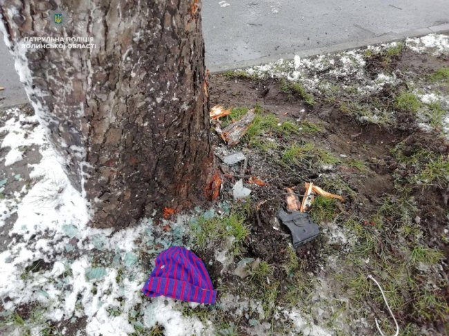 У Луцьку автомобіль врізався в дерево: водія госпіталізували. ФОТО
