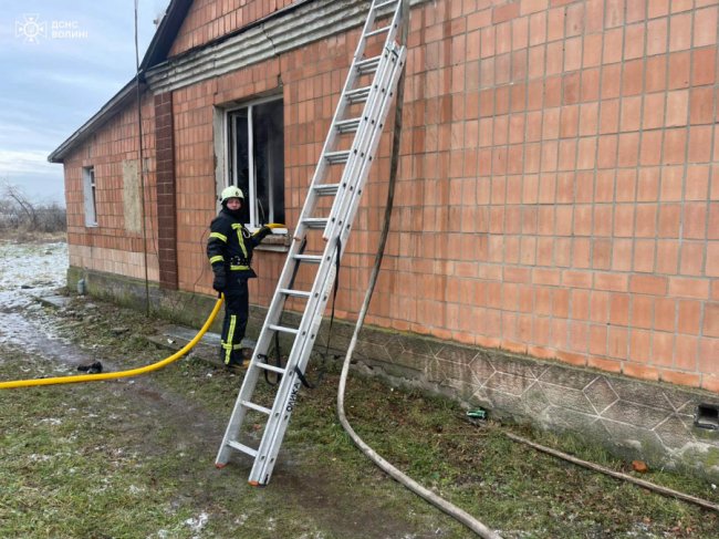 На Волині горів житловий будинок