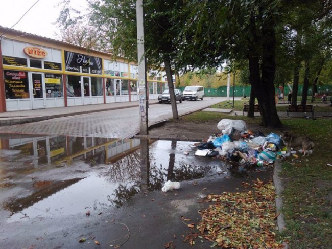 У центрі Ковеля - гори сміття