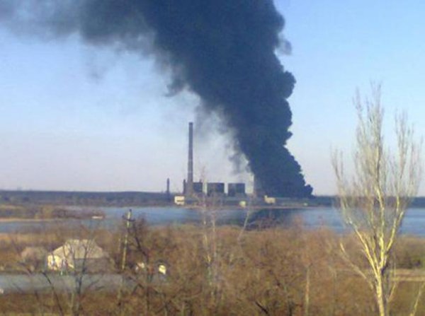 Розповіли, чому на Донеччині загорілася ТЕС. ФОТО. ВІДЕО