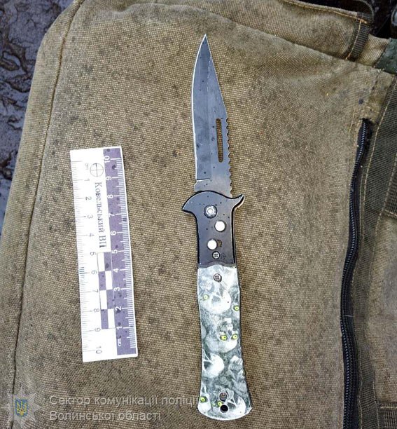 Волинянин, погрожуючи ножем, відібрав у дитини телефон. ФОТО