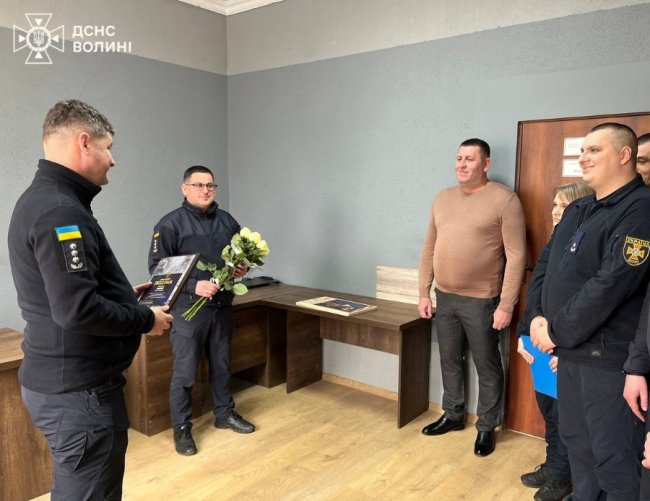 На Волині рятувальники провели на заслужений відпочинок свого колегу
