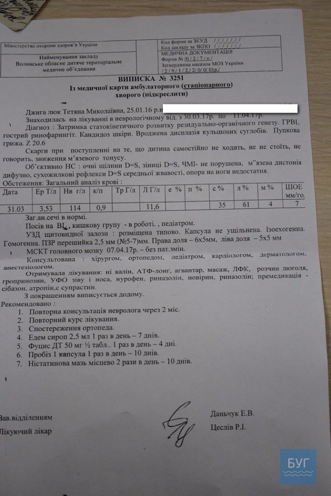 Маленька волинянка потребує допомоги