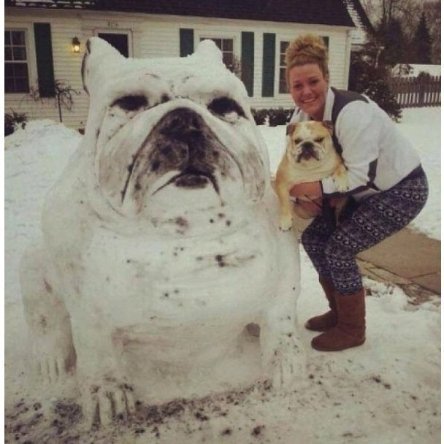 Новорічні розваги: що люди ліплять зі снігу. ФОТО
