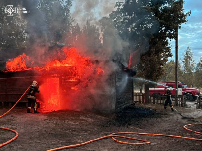На Волині горів дерев’яний житловий будинок