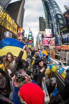 Нью-Йорком їздив «МайданоБус». ФОТО