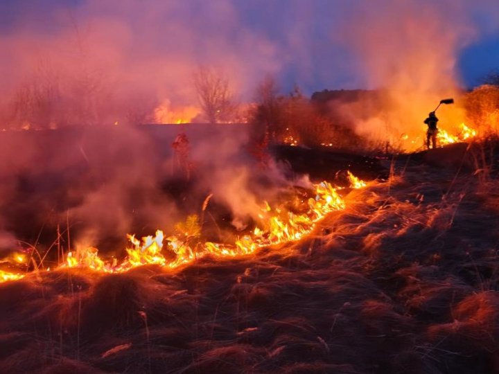 На Волині через підпал сухої трави горів торф. ФОТО