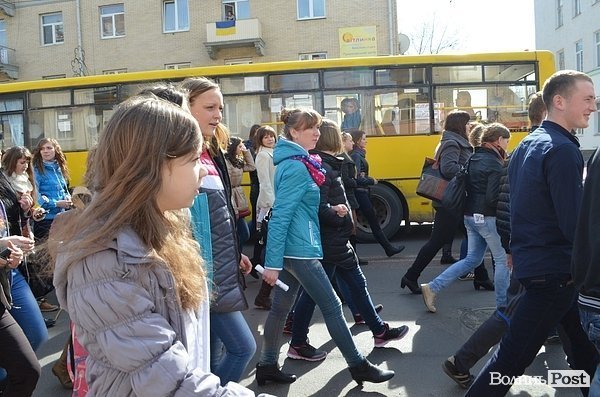 Студентська «єврохода» в Луцьку. ФОТО