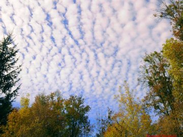 Осіннє небо над Луцьком на світлинах фотографа