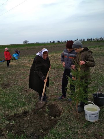 На Волині маленькі прихожани озеленили подвір'я церкви. ФОТО
