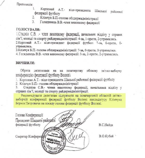 Губернатор Волині хоче бути головою Федерації футболу?