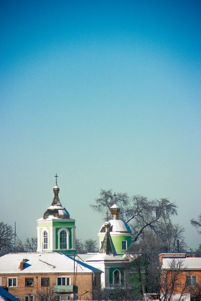 Волинське містечко перетворилося у засніжену казку