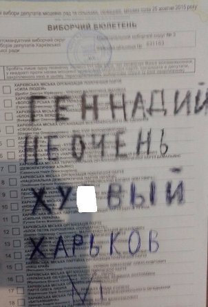 Виборчий креатив: як українці-«противсіхи» псували бюлетні. ФОТО