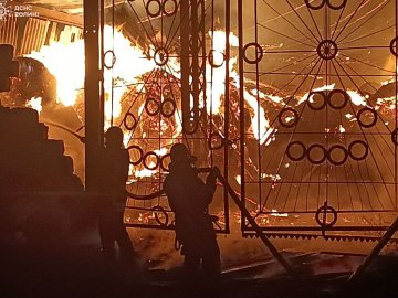 На Волині горіла господарська будівля