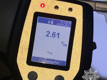 У Луцьку затримали водія з алкоголем в крові у 13 разів вище норми