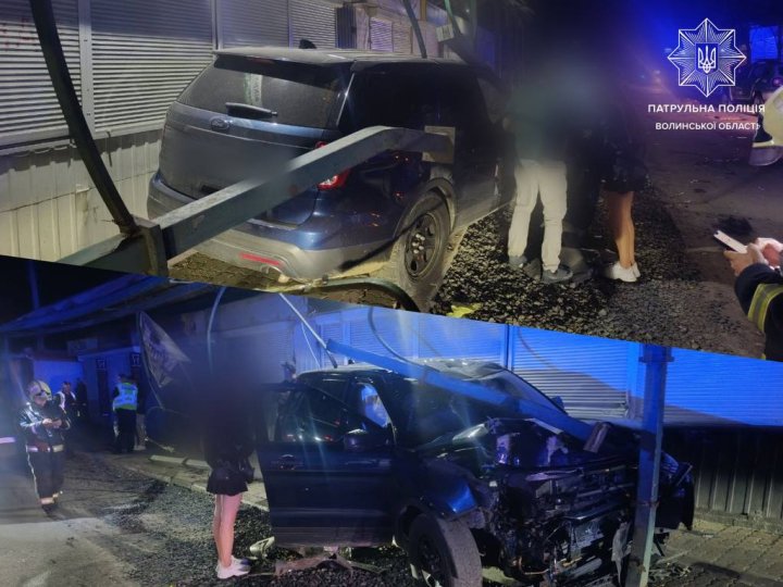 У Луцьку п'яний водій намагався втекти від патрульних та скоїв аварію