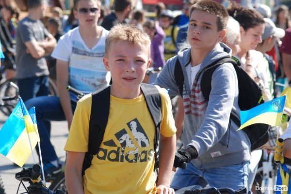 Велопробіг до Дня Незалежності в Луцьку. ФОТО
