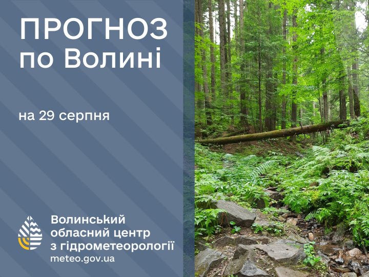 Якою буде погода у Луцьку та на Волині у п'ятницю, 29 серпня