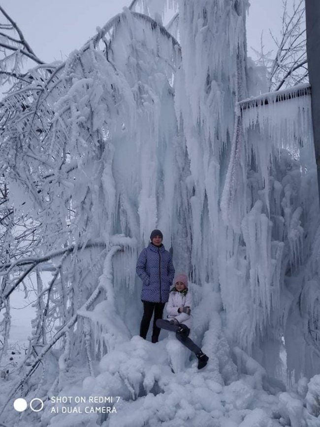 Через тріскучі морози у волинському селі з'явилась неймовірна фотозона