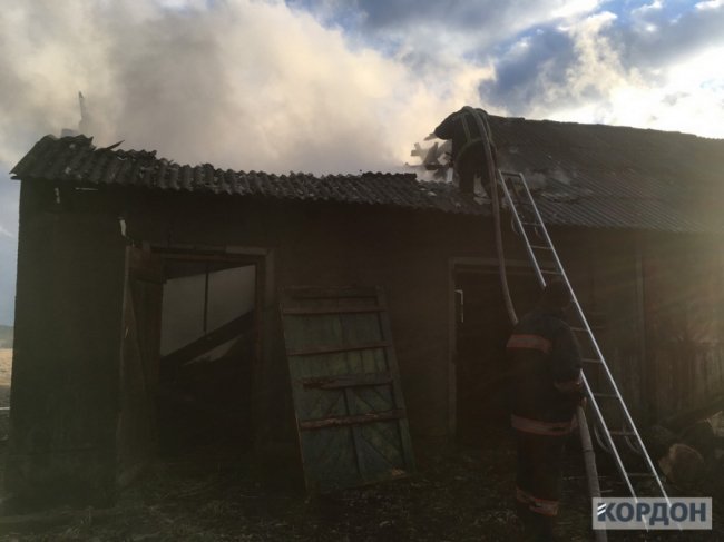 У селі на Волині вогонь знищив господарську будівлю. ФОТО