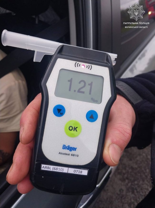 На Волині затримали п'яну водійку