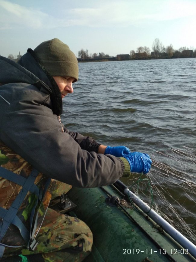 На Стиру чоловік ловив рибу сіткою. ФОТО