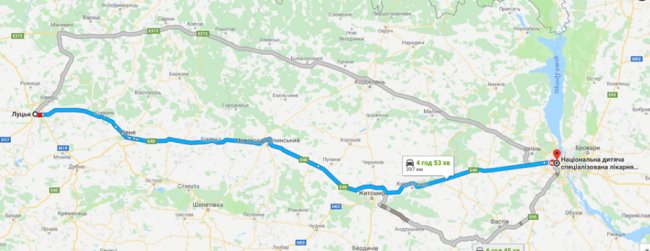 Волинські медики реанімобілем везли дводенне маля в лікарню «ОХМАТДИТ»