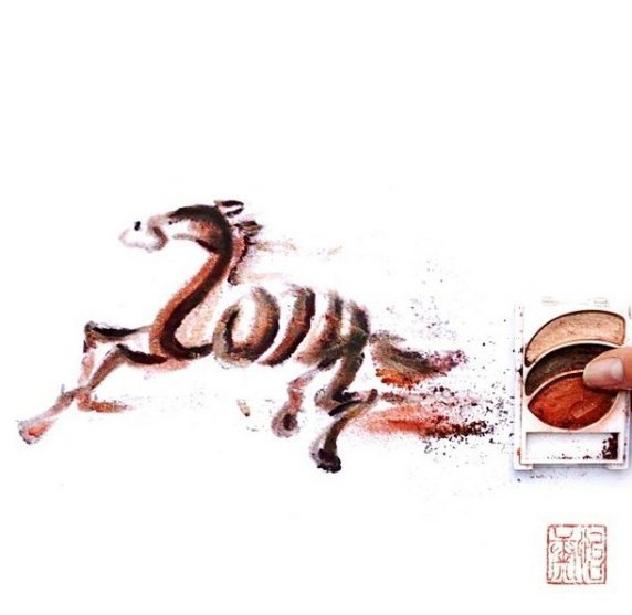 Картини, намальовані косметикою. ФОТО