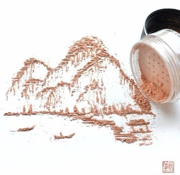 Картини, намальовані косметикою. ФОТО