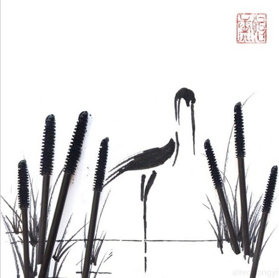 Картини, намальовані косметикою. ФОТО